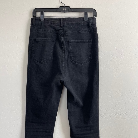 Black ripped distressed front jeans - Picture 5 of 5
